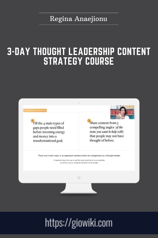 3-Day Thought Leadership Content Strategy Course - Regina Anaejionu